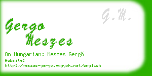 gergo meszes business card